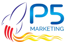 The logo for p5 marketing.