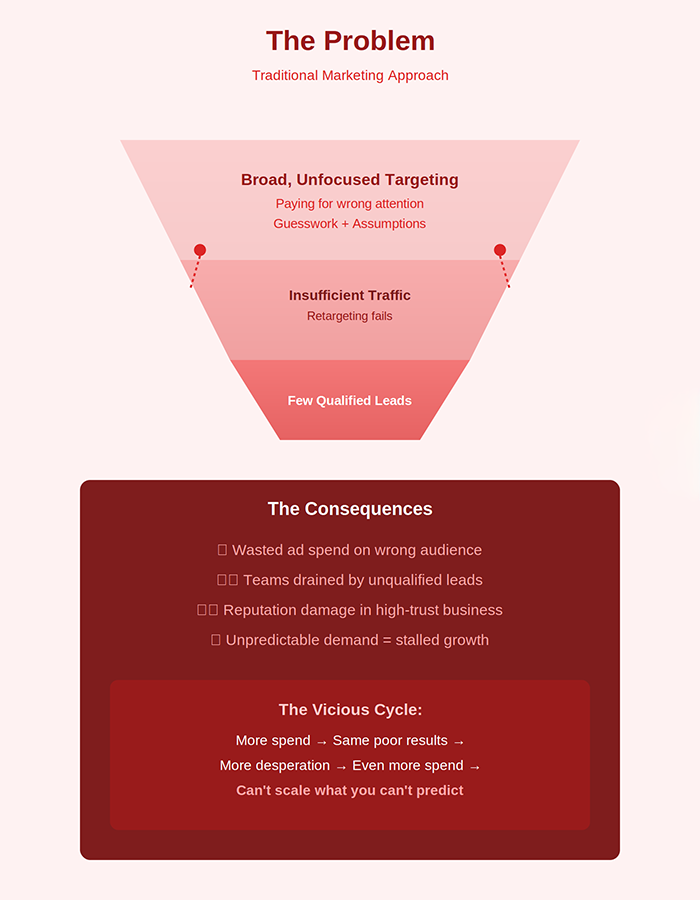 This is an illustration describing the problem with current marketing today.